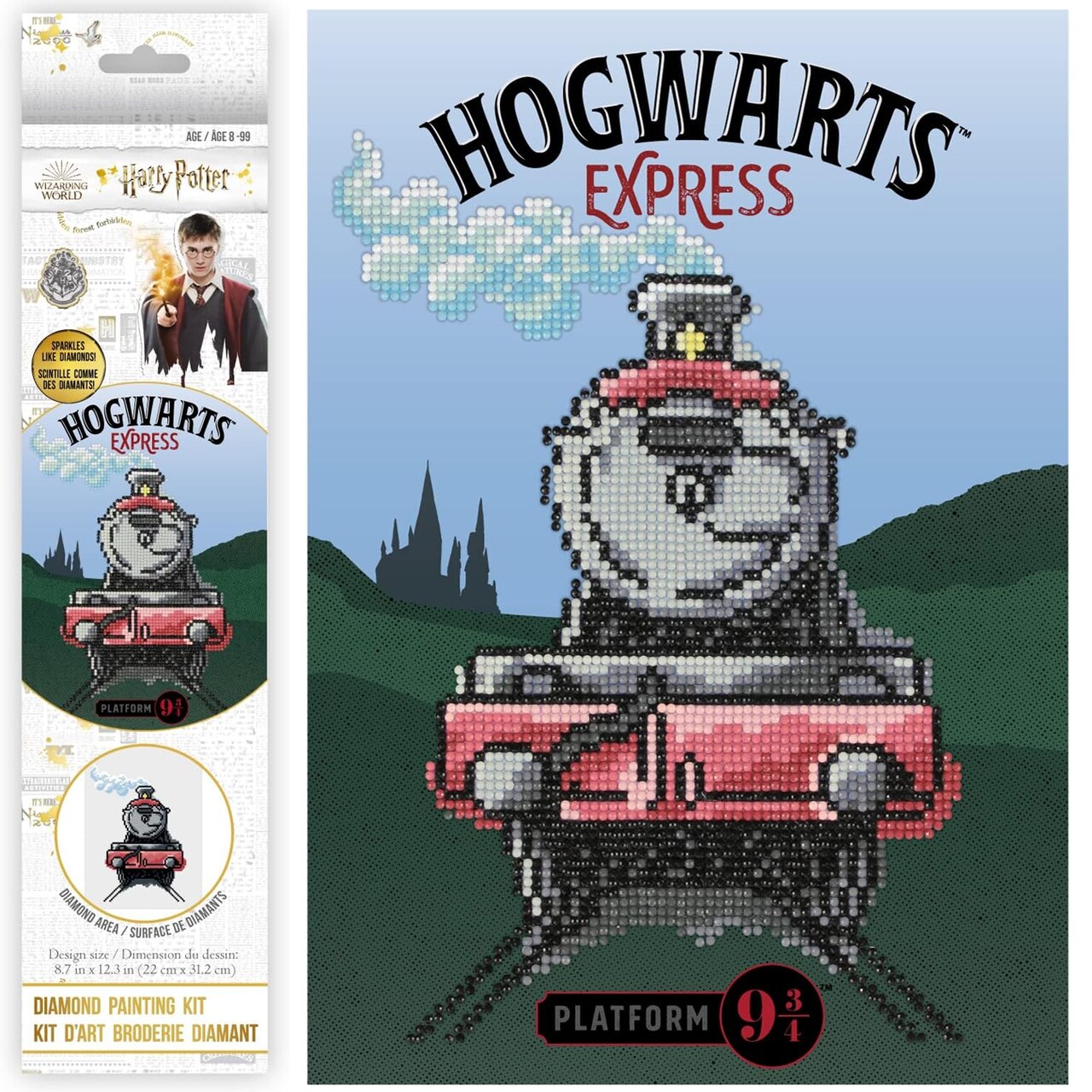 Diamond Dotz Harry Potter Hogwarts Express Diamond Painting Kits for Adults - Diamond Art Kits a Relaxing Creative Craft Kit with Dotz Gems